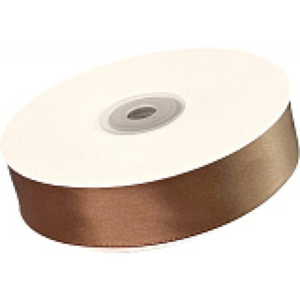 Лента атласная PREMIUM, 25мм*41м (цвет шоколад) - фото1 Лента атласная PREMIUM, 25мм*41м (цвет шоколад) - фото1