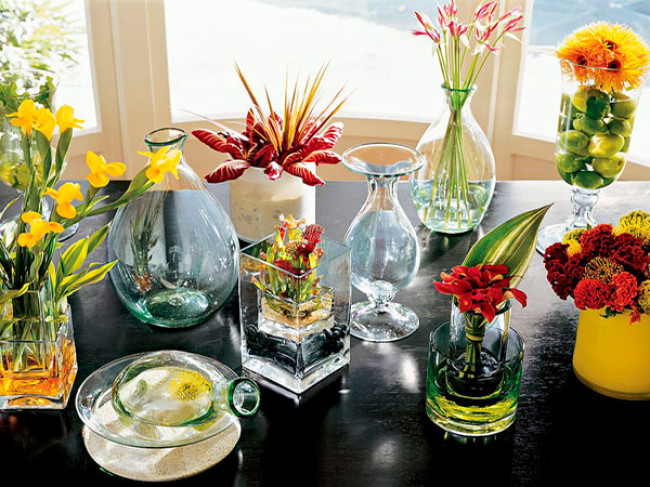 Стеклянные вазы