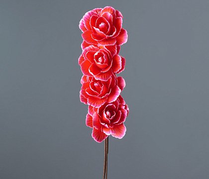 "Пионы Asia" ручной работы, длина 50-60 см, 4 шт/упак., ярко-розовый - фото1