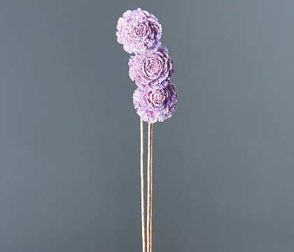 "Роза" ручной работы, длина 50 см, Размер цветка:5 см, 3 шт/упак., васильковый - фото1