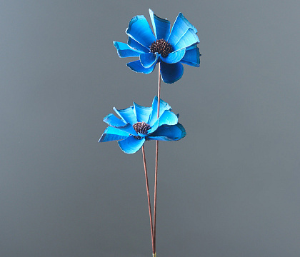 "Сакура" ручной работы, длина 50 см, 2 шт/упак., синий - фото1