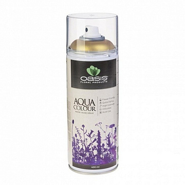 Спрей-краска Oasis Aqua Color на водной основе, 400 мл, с металл. блеском, золото, арт. 30-06022 - фото1
