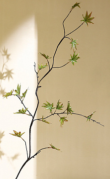 Ветка декоративная гибкая с листиками 110 см, 1 шт., зеленый - фото1