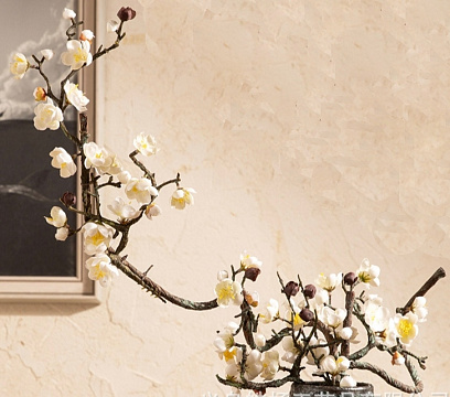 Ветка декоративная гибкая с соцветиями 100 см, 1 шт., белый - фото1