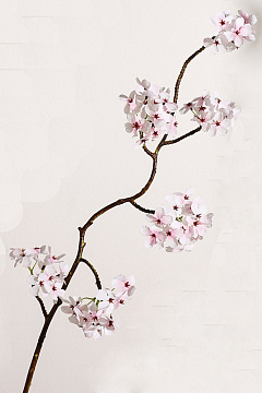 Ветка декоративная гибкая с соцветиями 89 см, 1 шт., бело-розовый - фото1