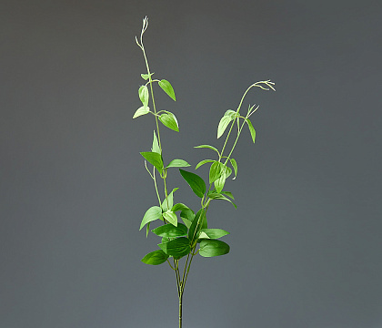 Ветка искусственная декоративная с листьями 80 см, 1 шт., зеленый - фото1