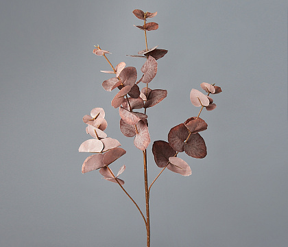 Искусственная декоративная ветка Эвкалипта 85*25, 1 шт., красный - фото1