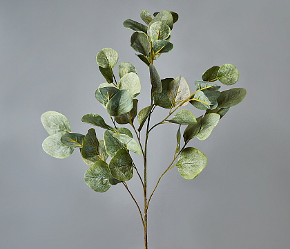 Искусственная декоративная ветка Эвкалипта 88*30, 1 шт., зеленый - фото1