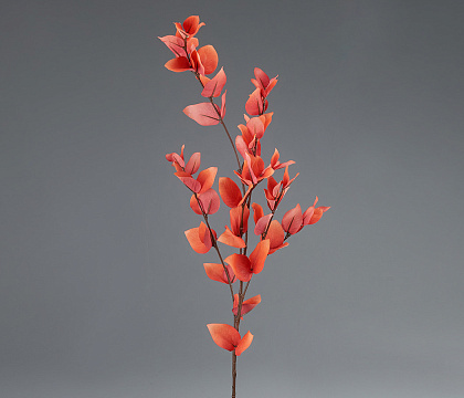 Искусственная декоративная ветка Эвкалипта 90*25, 1 шт., красный - фото1