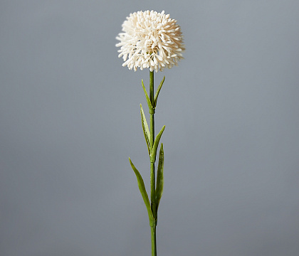 Цветок искусственный декоративный ''Аллиум" 46*6 см, 1 шт., белый - фото1