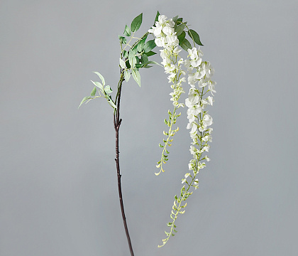 Цветок искусственный декоративный ''Глициния" 160*10 см, 1 шт., белый - фото1