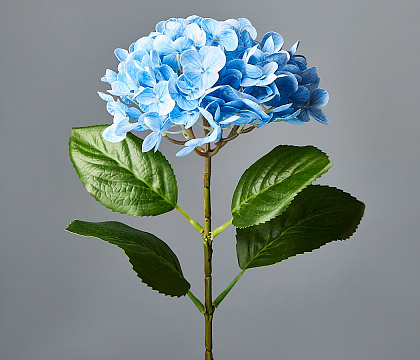 Цветок искусственный декоративный ''Гортензия" 65*18 см, 1 шт., светло-голубой - фото1