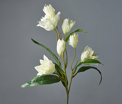 Цветок искусственный декоративный ''Лилия кустовая" 80*10 см, 1 шт., белый - фото1