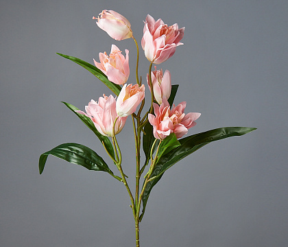 Цветок искусственный декоративный ''Лилия кустовая" 80*10 см, 1 шт., светло-розовый - фото1