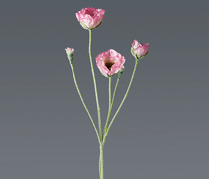 Цветок искусственный декоративный ''Мак" 67 см, 1 шт., светло-розовый - фото1