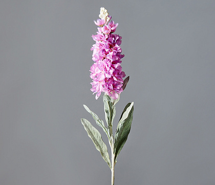 Цветок искусственный декоративный ''Матиола" 80*6 см, 1 шт., сиренево-розовый - фото1