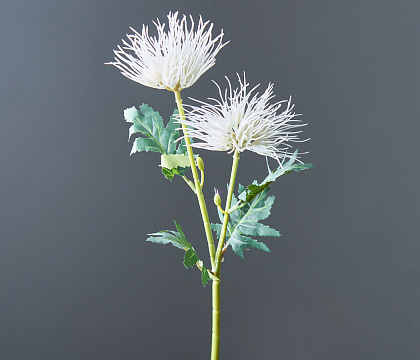 Цветок искусственный декоративный ''Хризантема" 52*14 см, 1 шт., белый - фото1 Цветок искусственный декоративный ''Хризантема" 52*14 см, 1 шт., белый - фото1