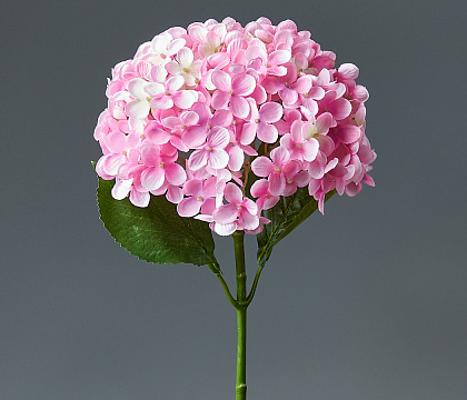 Цветок искусственный декоративный "Гортензия" 63 см, 1 шт., розовый - фото1