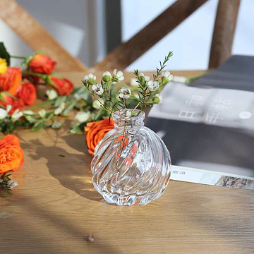 Ваза стеклянная D7 * H8, 1 шт.,прозрачный - фото1