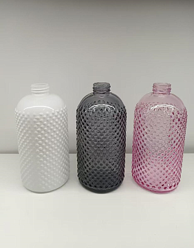 Ваза стеклянная D7,5 * H14 см, 1 шт., серый - фото1