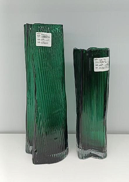 Ваза стеклянная D9 * H25, 1 шт., зеленый - фото1