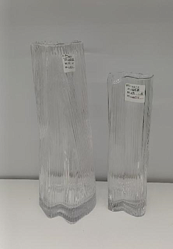 Ваза стеклянная D9 * H25, 1 шт., прозрачный - фото1