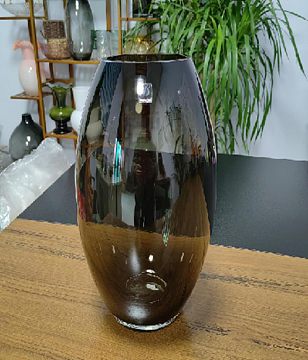 Ваза стеклянная H30,  1 шт., серый - фото1