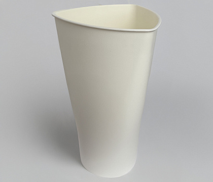 Пластиковая ваза для цветов, 43 см х 25 см, белый - фото1